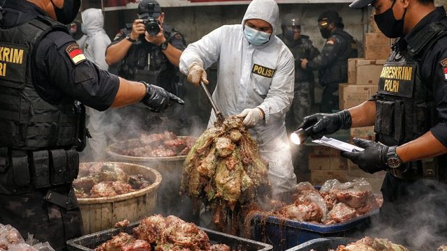 Nyaris Masuk Pasar Tradisional, 9 Ton Daging Kedaluwarsa Disikat Resmob Bareskrim