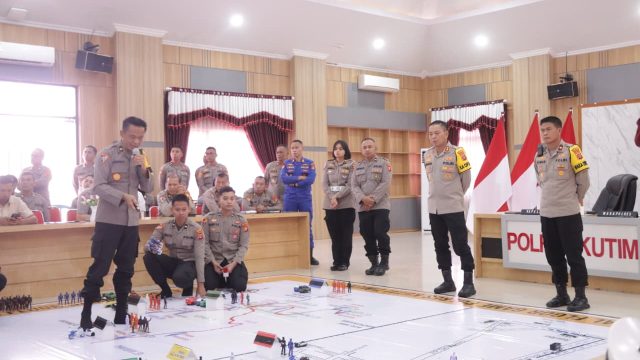 Polres Kutim Gelar Tactical Floor Game, Matangkan Kesiapan Pengamanan Malam Takbiran dan Sholat Idul fitri 1447.H