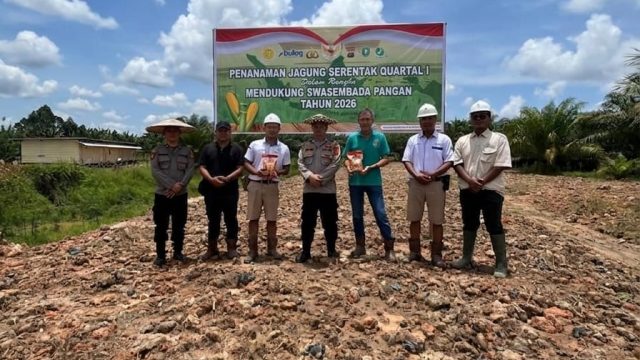 Polsek Muara Wahau Dukung Swasembada Jagung, Tanam 2,5 Hektare di Kecamatan Telen