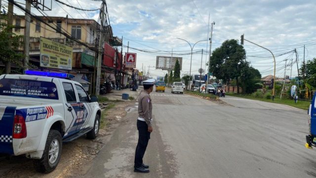 Satlantas Polres Kutim Intensifkan Patroli Minggu Pagi, Antisipasi Kemacetan dan Pelanggaran Lalu Lintas