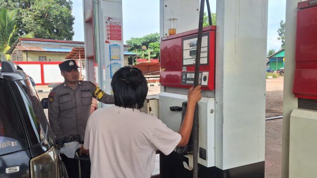 Pastikan Stok BBM Aman dan Tidak Ada Panic Buying, Polsek Bengalon Monitoring Sejumlah SPBU