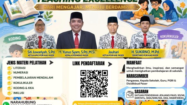 PASER, TEACHING EXCELLENCE  “Keunggulan dalam Mengajar” platform Kolaborasi PGRI dengan Dinas Pendidikan melalui Kombel di Satuan Pendidikan 