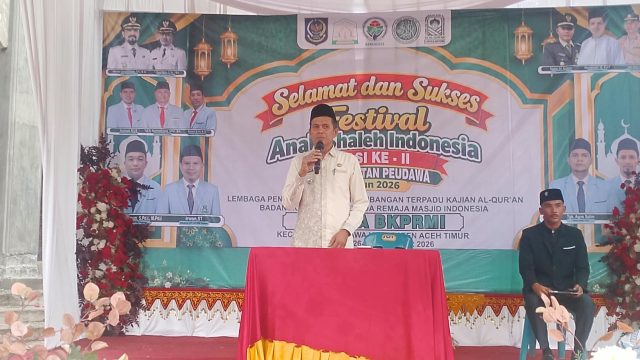 Camat Peudawa Iskandar,SE,M.A.P,, Buka Festival Anak Soleh Indonesia (FASI)Ke II Kecamatan Peudawa.
